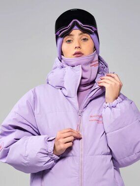 Snow Jacket WHITESPACE Cropped Puffer Women's Waterproof - LILAC/Purple - Medium